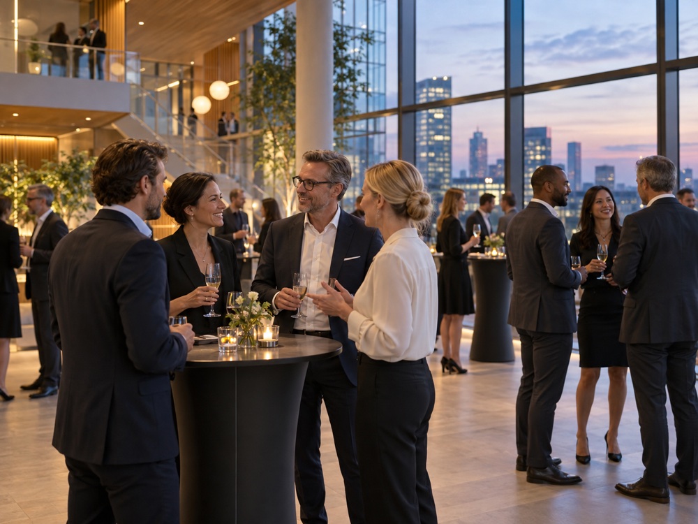 Stilvoller Empfang bei einem Firmenevent